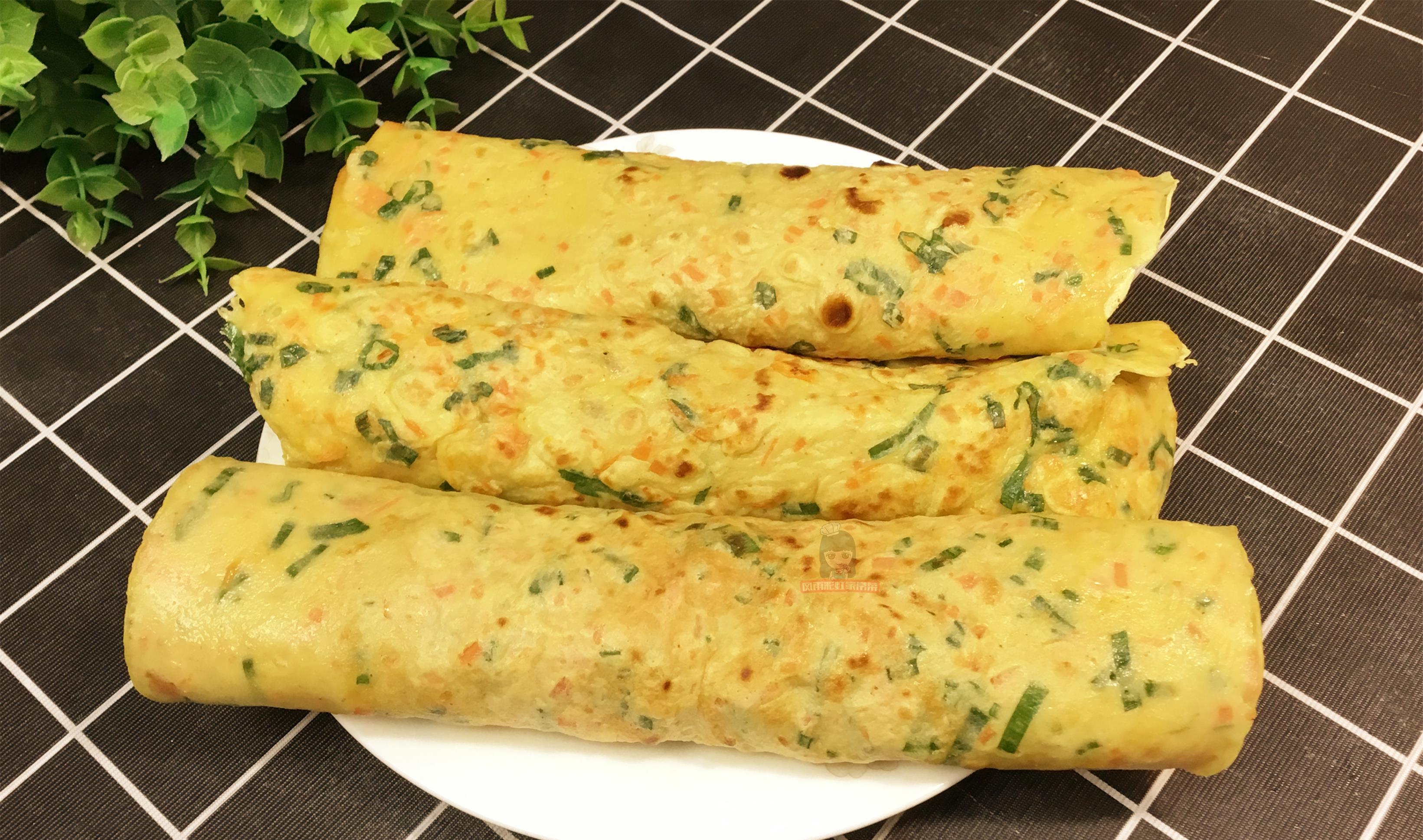  快速|最快速早餐饼，4个鸡蛋，一碗面，筷子搅一搅，5分钟做好10张