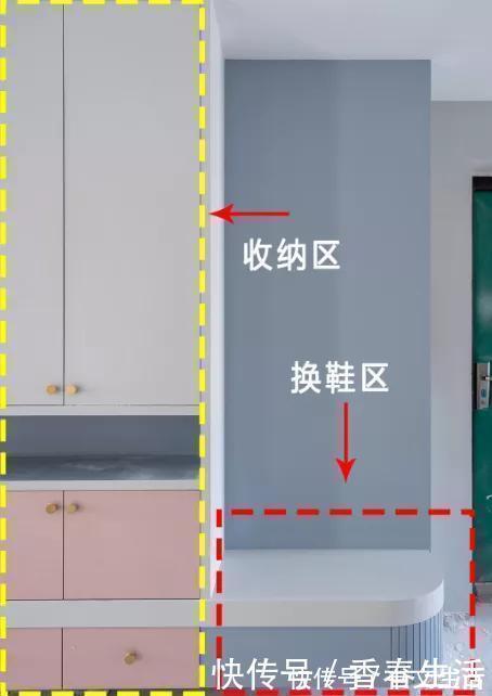 翻倍|入户没玄关怎么办?教你贴墙装双面收纳柜,收纳翻倍还有独立玄关