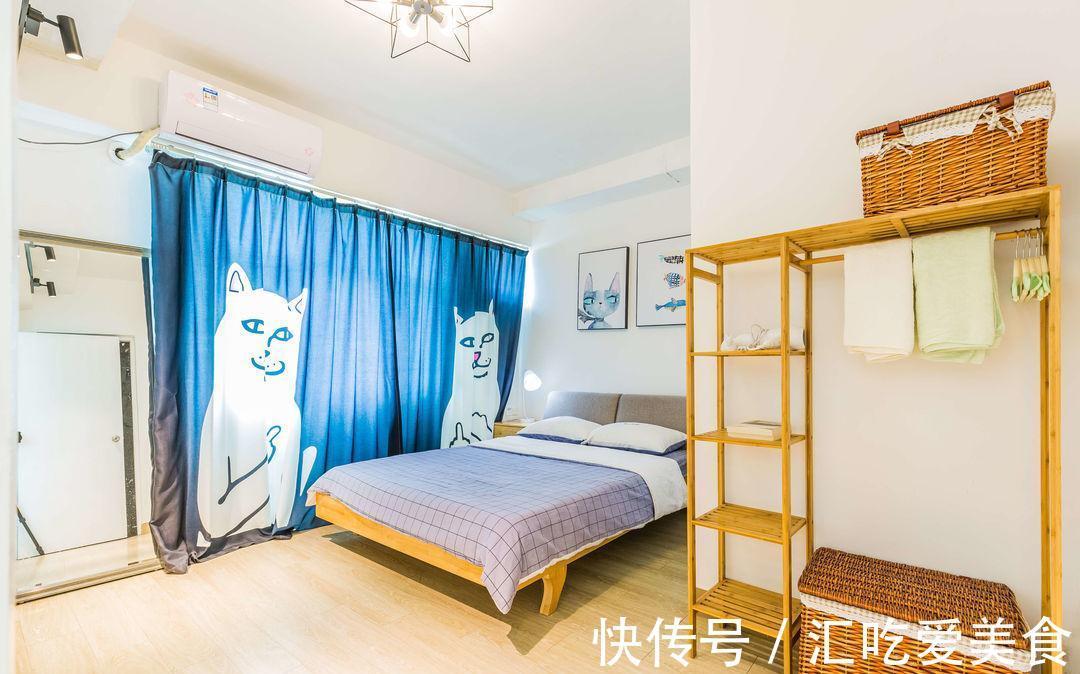 簡約風|他的簡約風一居,清新通透又寬敞,廚房規劃在陽臺里,小巧又實用