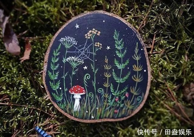 废弃的木头切成了片,竟然这么多地方都用得到,DIY手工绘画