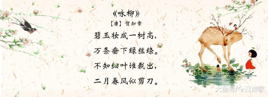 咏柳|贺知章的一首诗, 长大后再读, 真的是美到了心坎里!