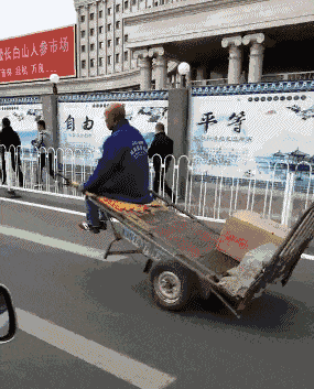 |搞笑GIF:你都看到了,她自己打自己的,我可没动手