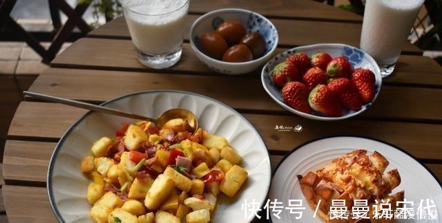 火腿片|两口子的6天早餐，做法简单又好吃，吃得舒服，自律的生活很美好