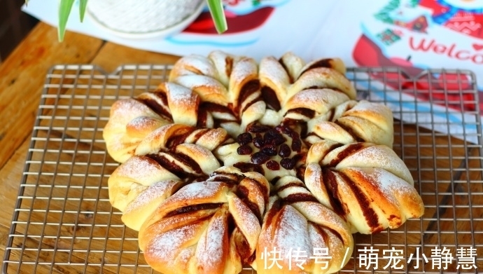圣诞节做款雪花面包,好看又好吃,还无添加剂,孩子吃着安全放心