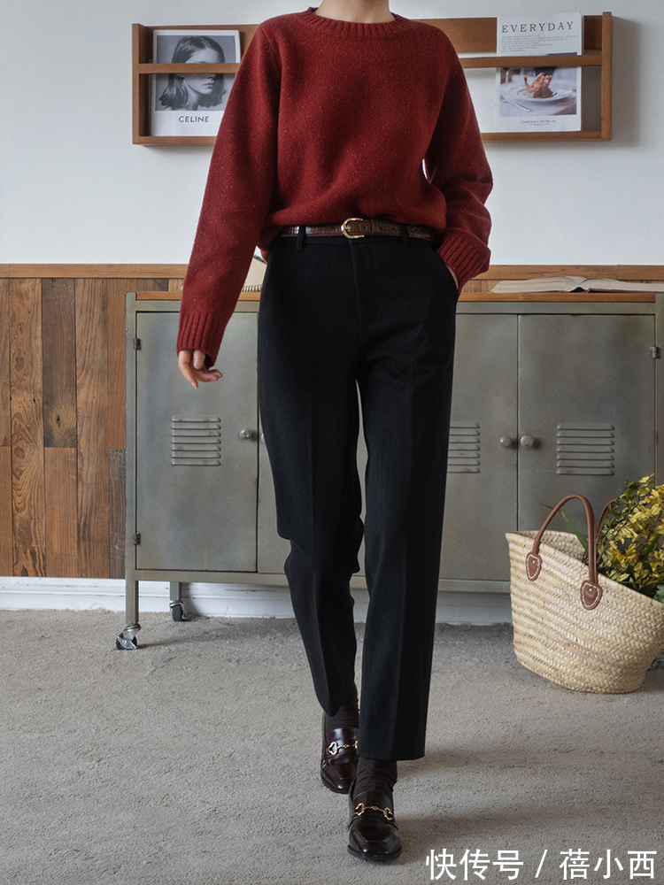 阔腿裤|秋冬告别小白鞋,这双“乐福鞋”才是精致女孩该有的,显高又显瘦