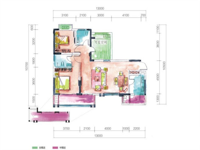 玻璃门|89平美式风二居室,怎么看起来像别墅的效果