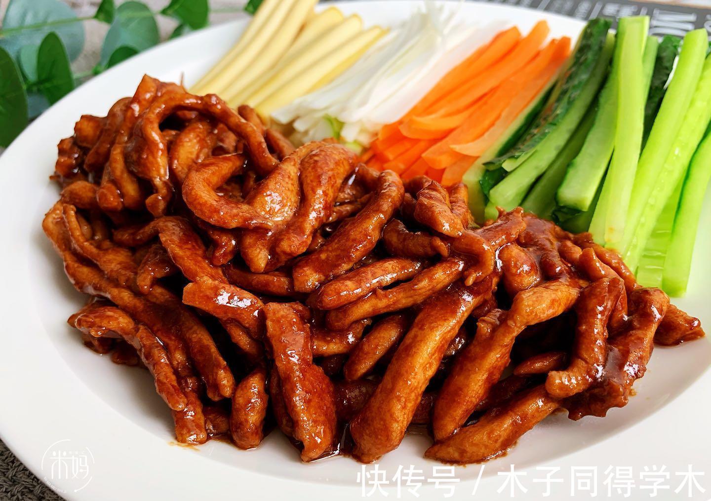 酱香|京酱肉丝最简单的做法,酱香浓郁,肉丝嫩滑,比鱼香肉丝还好吃