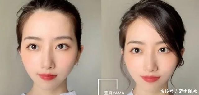 轮廓 发型分享不同脸型马尾位置,圆脸、方脸这样绑最瘦小脸