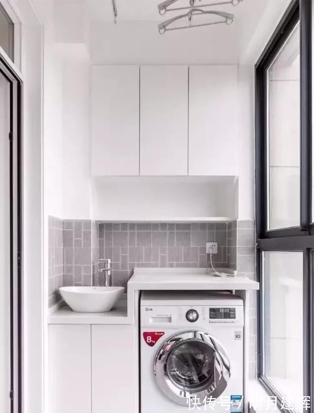 洗衣机|阳台放个洗衣机,做洗衣房就好了,改成其他空间反而不好用