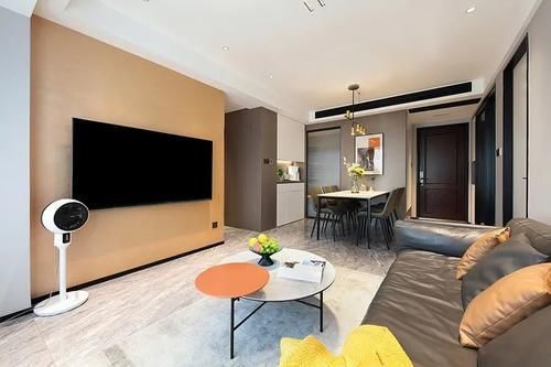 客厅|90㎡现代极简风,改善性房装成四房,满足二胎三代人的居住条件