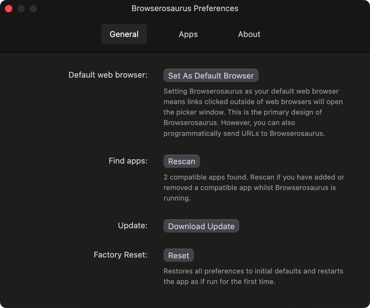 Browserosaurus for Mac v19.0.0 默认浏览器切换提示-下载否