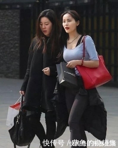 丰腴|街拍:丰腴性感时尚的妹子,搭配长心,没有对比就没有伤害!