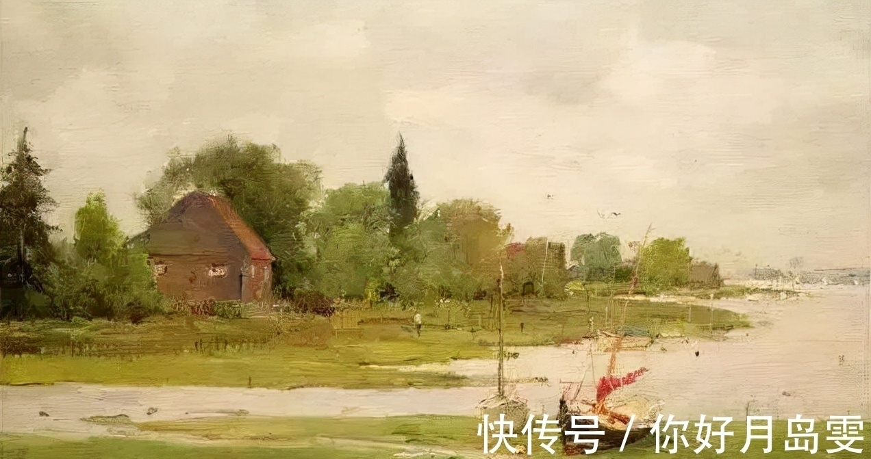 布面油画&著名油画家杨鸣山的风景写生作品，净化心灵！