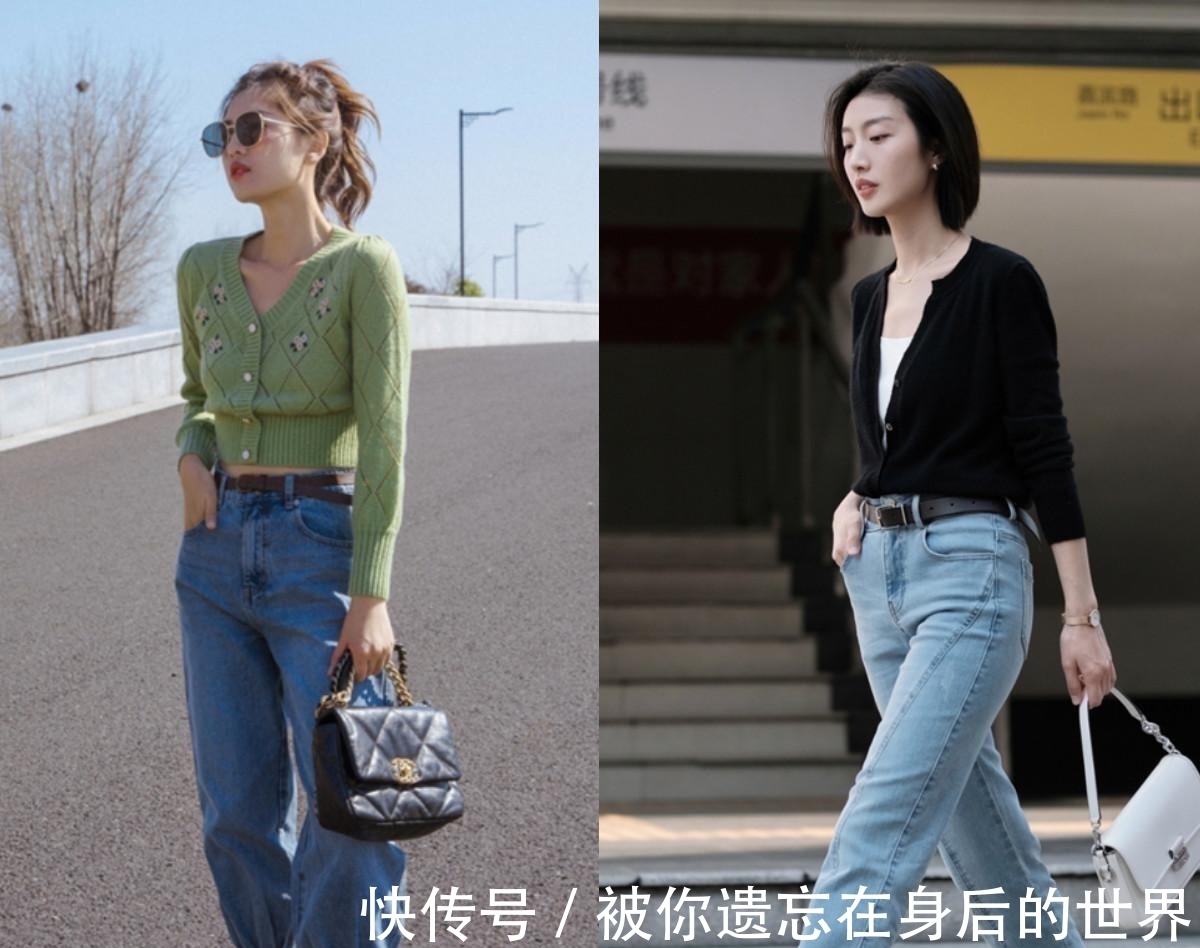 上衣|“懂穿”的女人,穿牛仔裤很少搭配T恤,选对上衣才能美得轻松