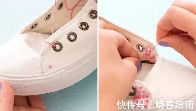 diy 小白鞋穿腻了?试下刺绣后的小白鞋,一样穿出“花”样!附教程