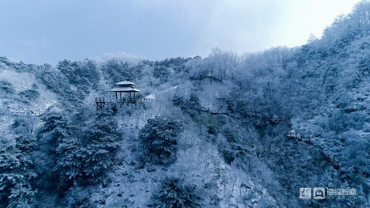 雾凇|济南又现雾凇景观，九如山宛如冰雪水墨画