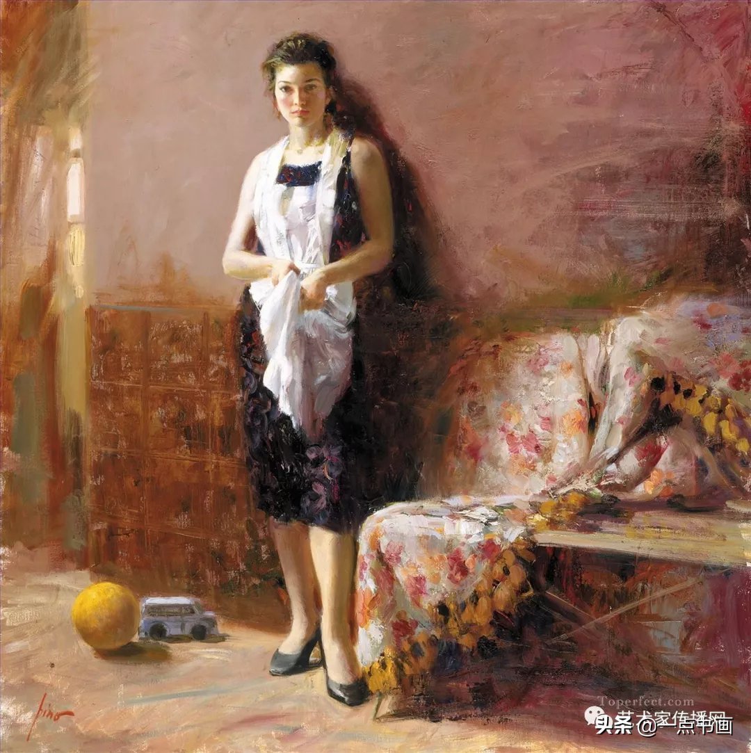 油画!皮诺德埃尼的油画人物,色彩斑斓,动静结合,光彩照人