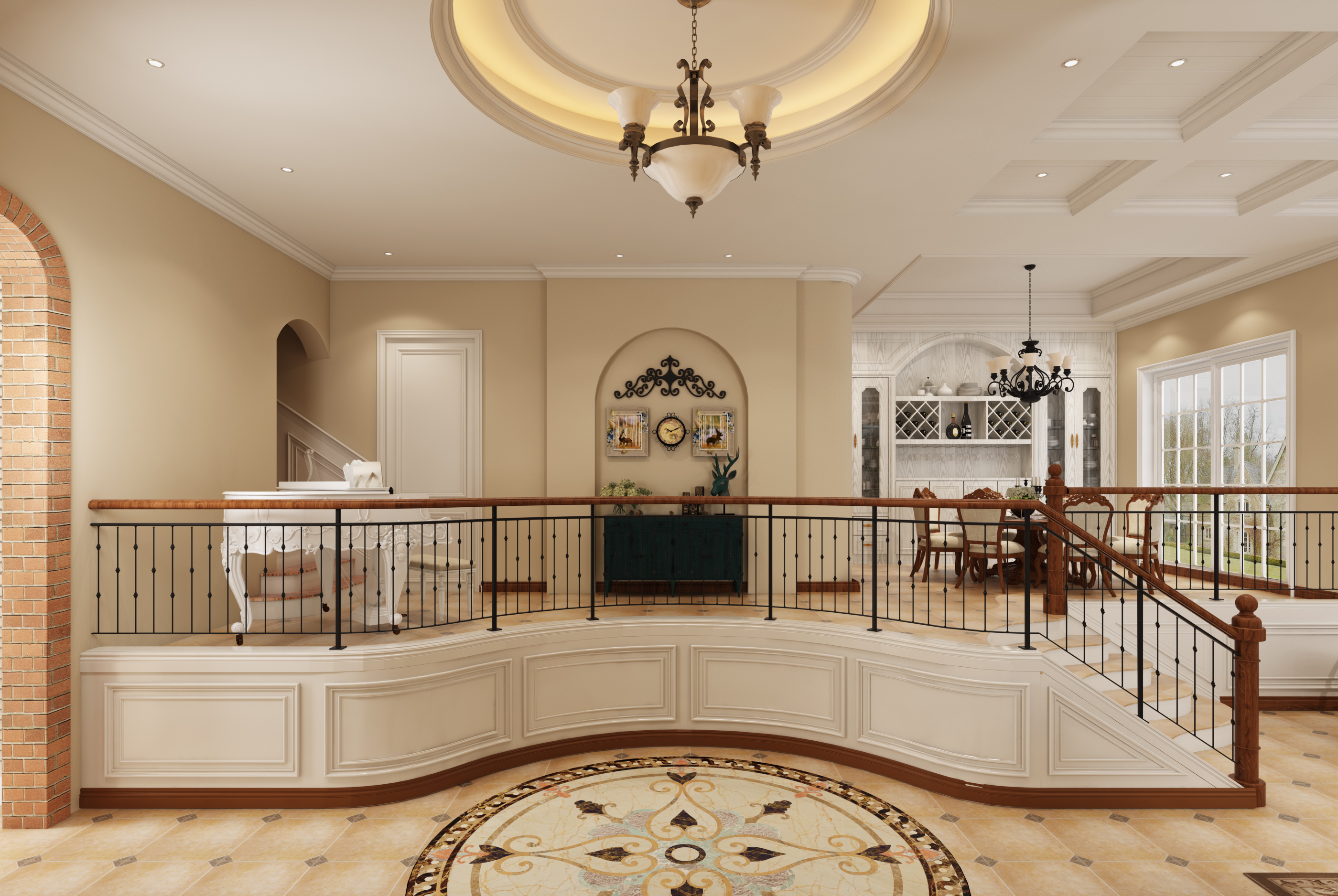 简约|480㎡简约美式,化零为整,打造大空间