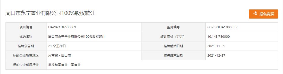 底价|底价2.35亿元!河南一地市挂牌转让4家国资房地产公司股权