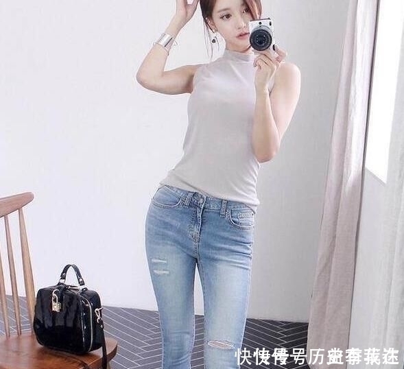 美女|穿搭靓丽的牛仔裤美女，展现高雅淑女范