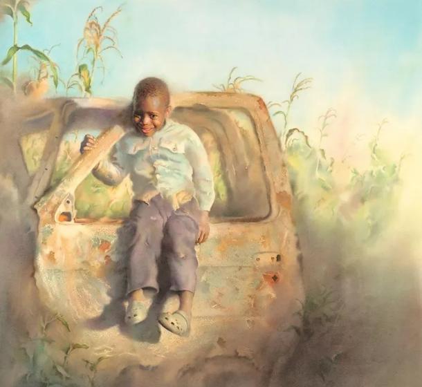 非洲#异域奇境、恍如隔世,艺术家迪兰·斯科特·皮尔斯的水彩画