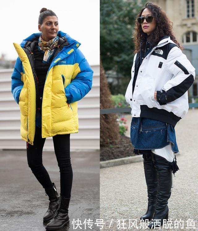 冲锋衣+羽绒服好帅气,百搭还时尚,冬天这么穿太惹眼了