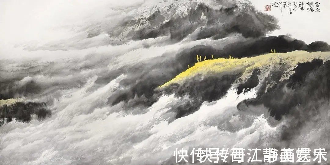 云山雾海@春晚绿野秀 岩高白云屯:这位岭南派画家笔下的云山雾海,厉害了