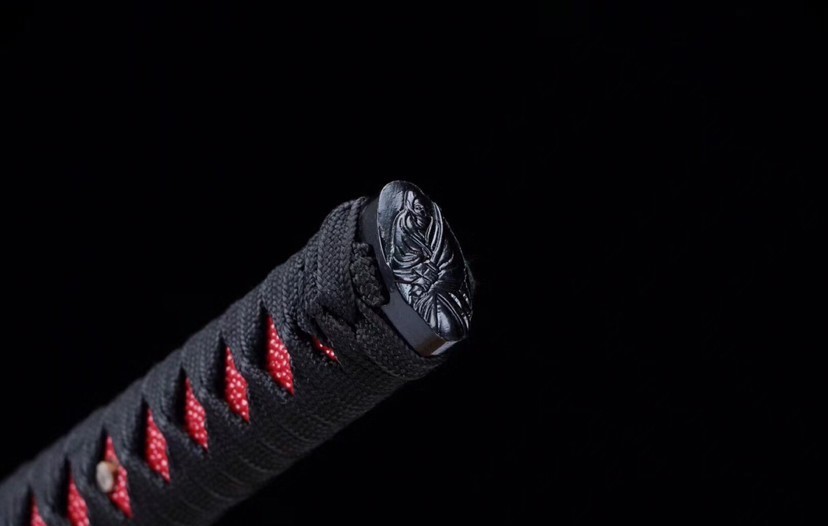 武士刀|烤黑推磨武士刀-忍者，弹簧钢手工锻造烤黑工艺