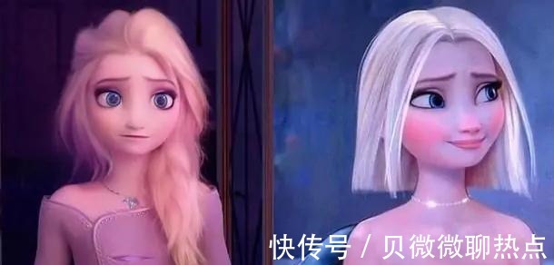 萌感|给冰雪奇缘女主开“美颜”如何本来小清新,这下变“俗颜”了!