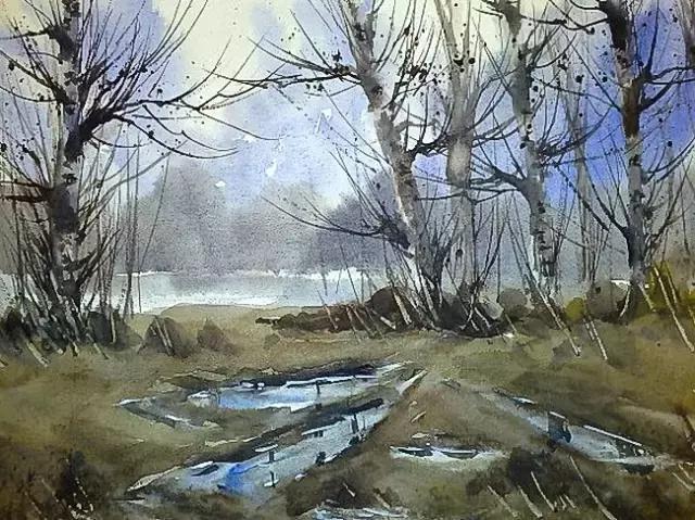 Luis#西班牙现代艺术家Luis Lopez Costea 水彩风景作品欣赏