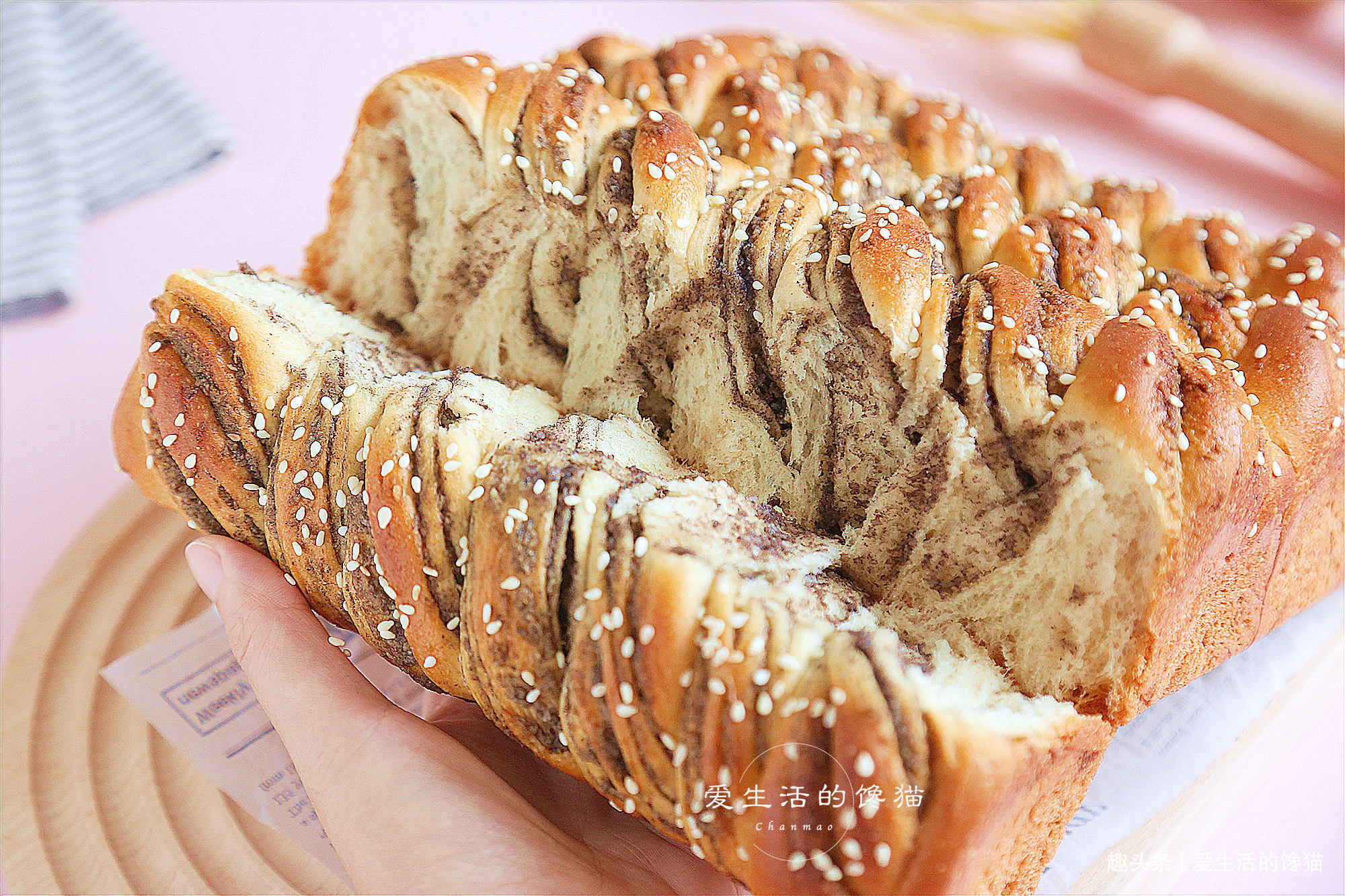 芝麻酱面包卷，柔软拉丝，超好吃，做法简单，小白也一次成功