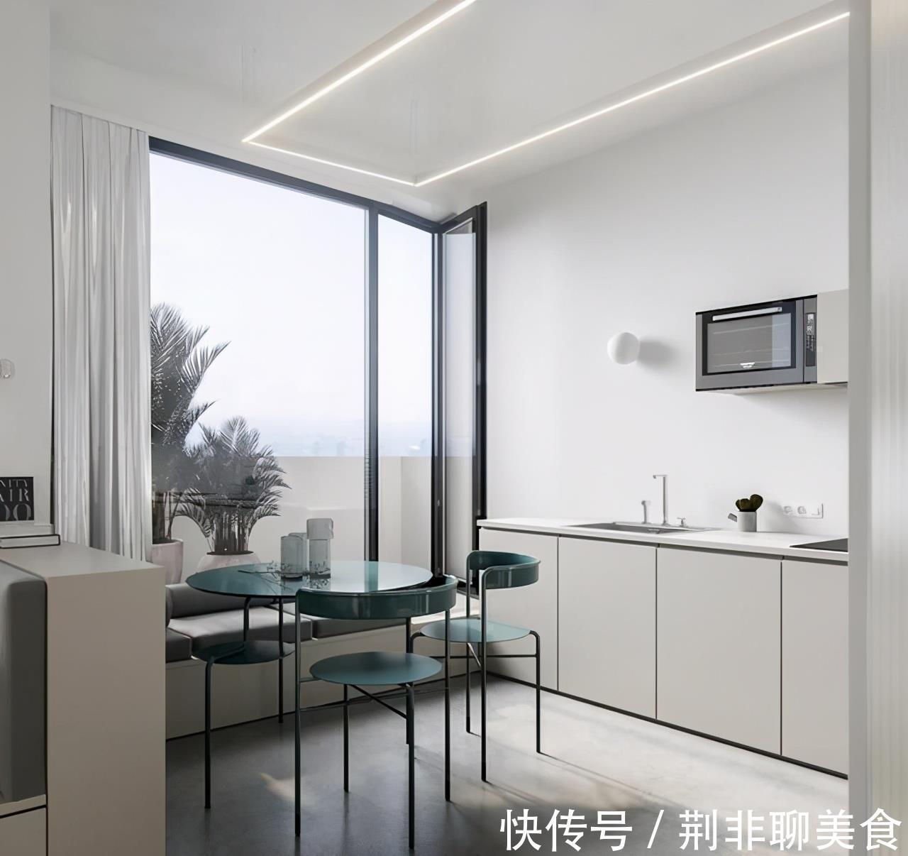 彩虹玻璃|女孩的29㎡小家:卧室带独立衣帽间,浴室塞下大浴缸,太唯美了!