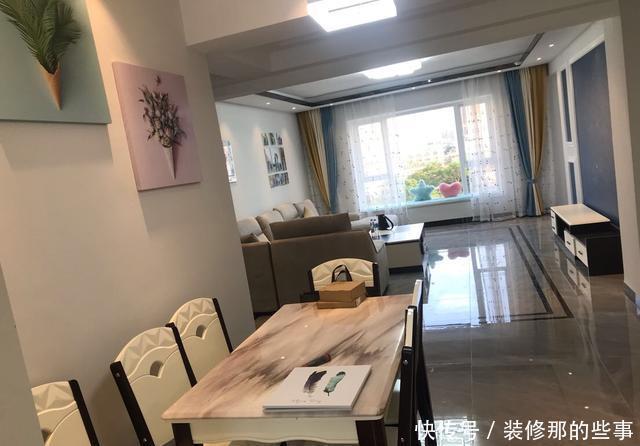 新房|130平新房装修花22万，客厅没阳台但超级漂亮，最满意一屋子窗帘