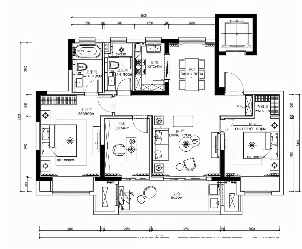 三室|136㎡ 简约风三室入户鞋柜是小型衣帽间,真是将收纳进行到底