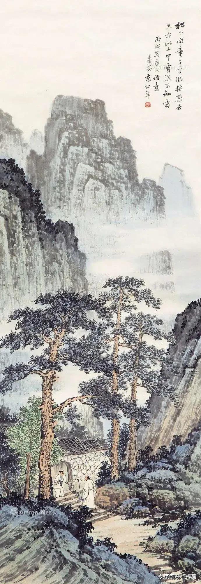 范曾&多位画家笔下的《松下问童子》，你最喜欢哪一幅？