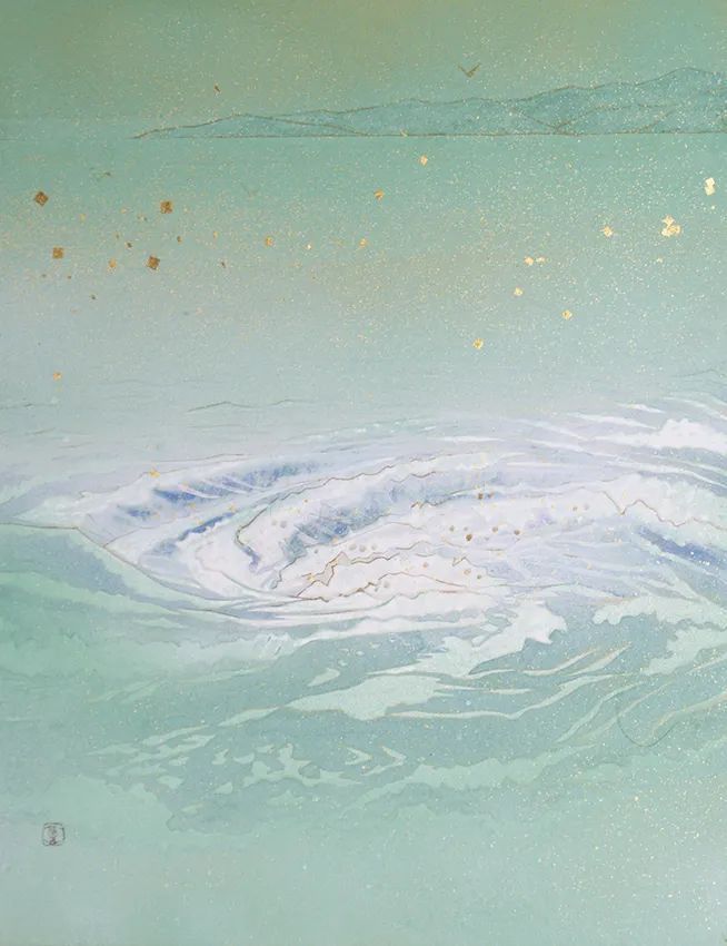 画家#这位日本画家的画有一种静谧的精致感,唤起一种沉思、空灵的感觉