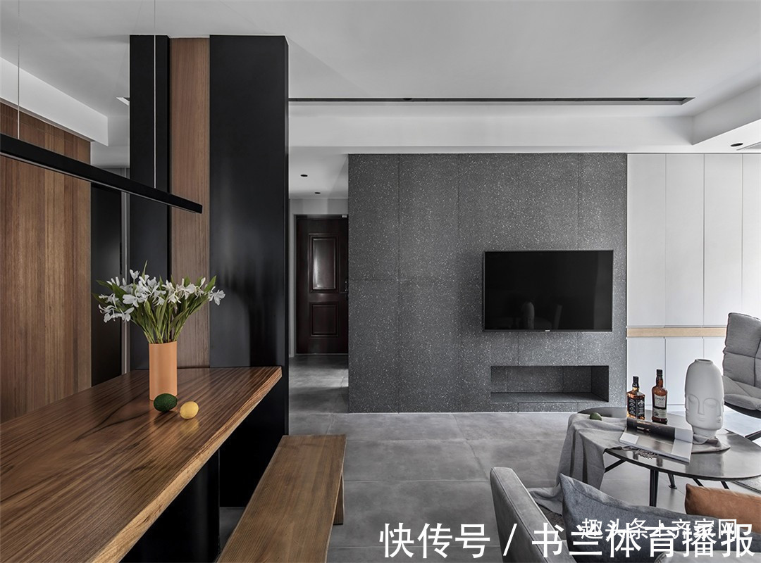 书房|89平两房现代,休闲书房,客厅,餐厅连成一体的扩容空间感!