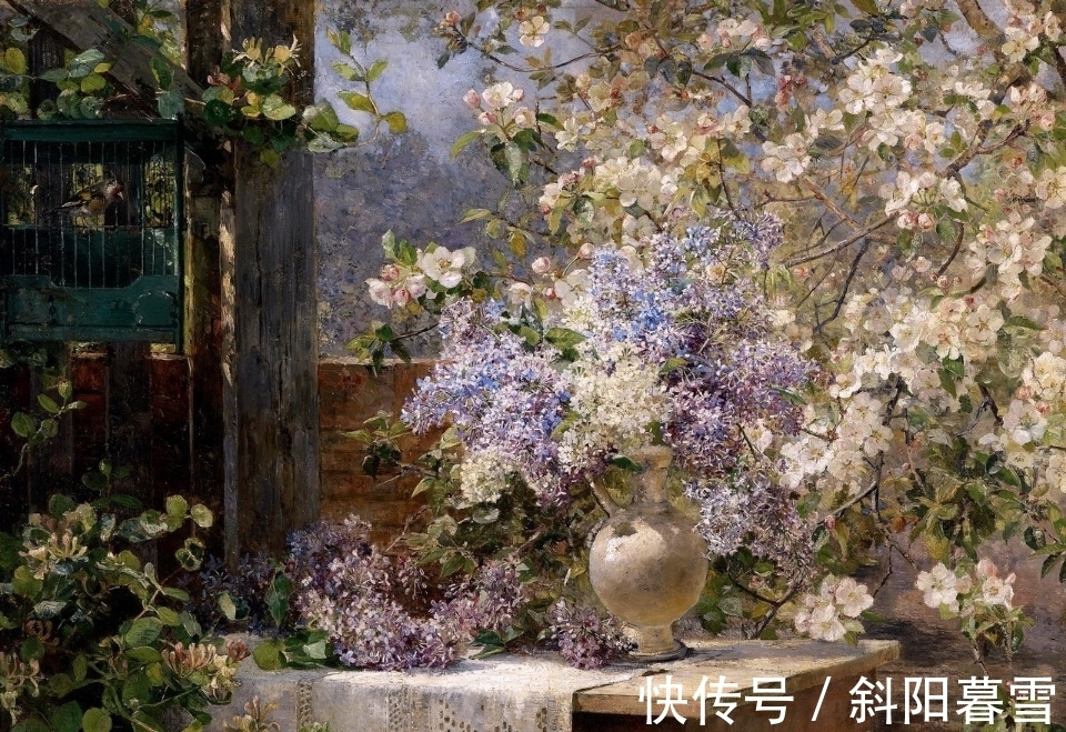 油画|这组丁香花画的很漂亮，俄罗斯艺术家油画静物花卉作品鉴赏