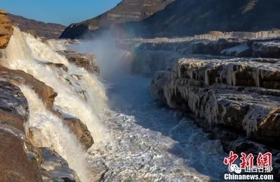 黄河|受强冷空气影响 黄河山西河津段出现流凌