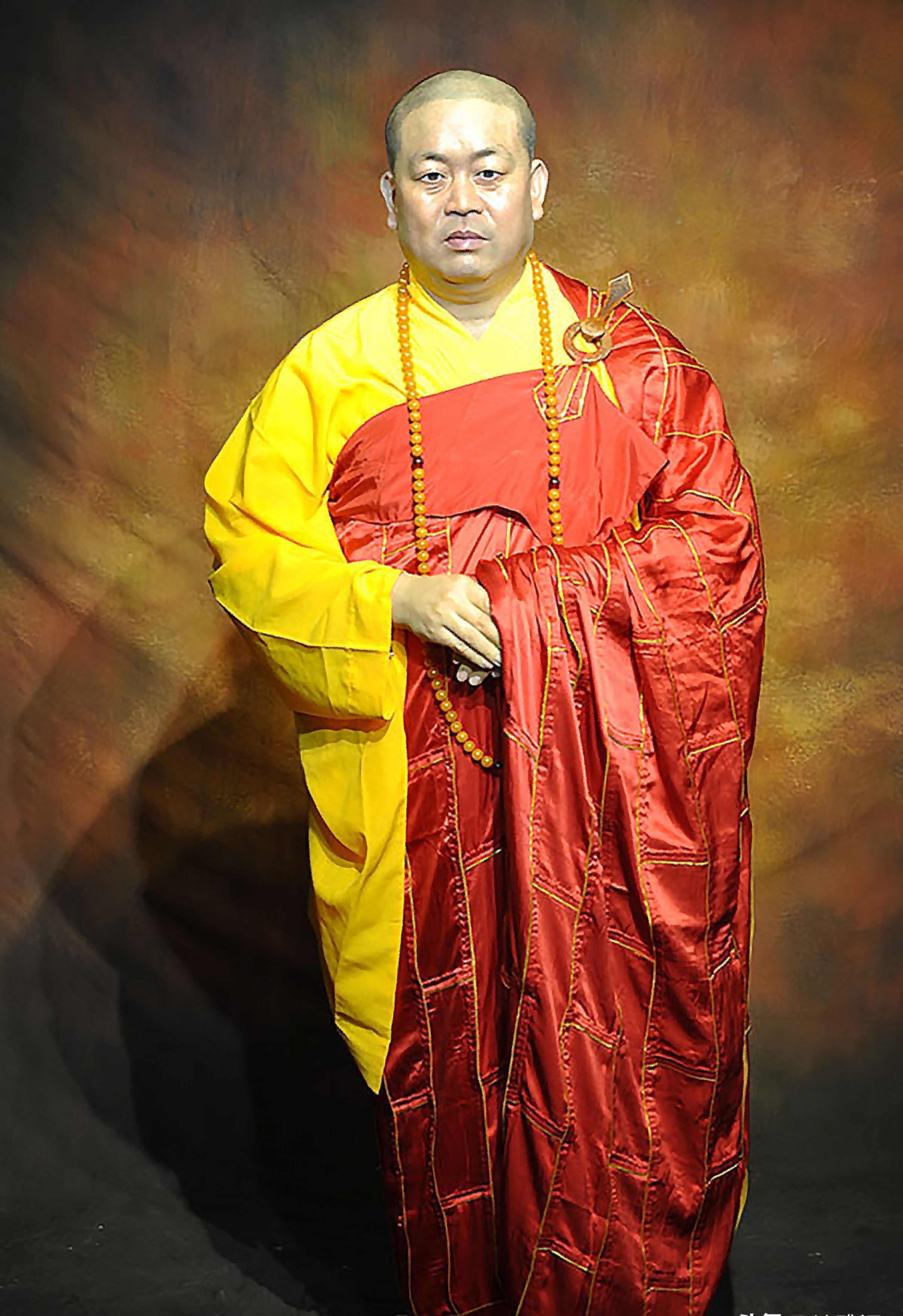 永信#少林寺主持释永信,15幅书法展,网友:一手佛家字写满红尘的情