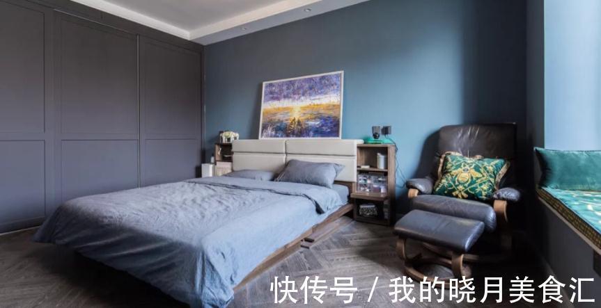 次卧|用色彩打造现代风，享受复古摩登感，独具时尚感