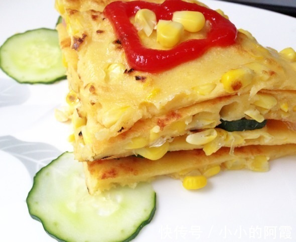 一根玉米，两个鸡蛋，教您做营养好吃的早餐饼，大人小孩抢着吃
