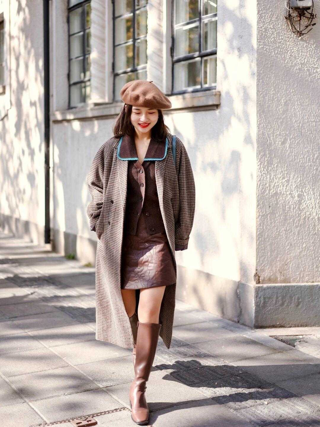 搭配|穿大衣别乱配鞋,大衣+靴子才是精致,更有气质了