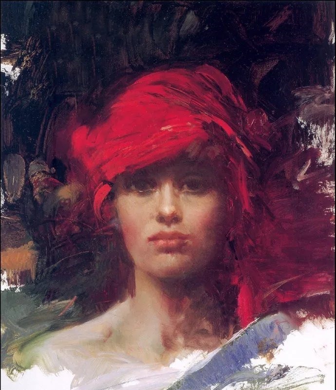人物#皮诺德埃尼的油画人物，色彩斑斓，动静结合，光彩照人