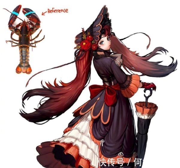 海鲜|当海鲜也成拟人化,水母化身穿着婚纱的小姐姐,螃蟹变成腹肌男神