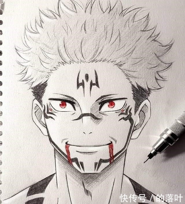 黑白色|画师大佬热衷黑白手绘,只在眼睛处涂颜色,却让动漫角色活了过来