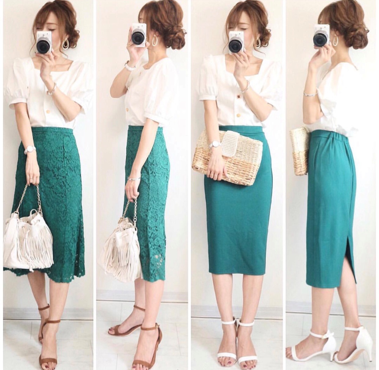 一字带|这个夏季的洋气搭配，我只看日本博主的穿搭，每一套都能照着穿