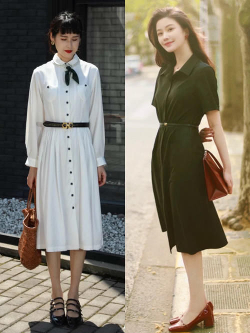 穿搭 裙子下面不一定穿高跟鞋,今年流行这样穿,洋气显瘦,很有女人味