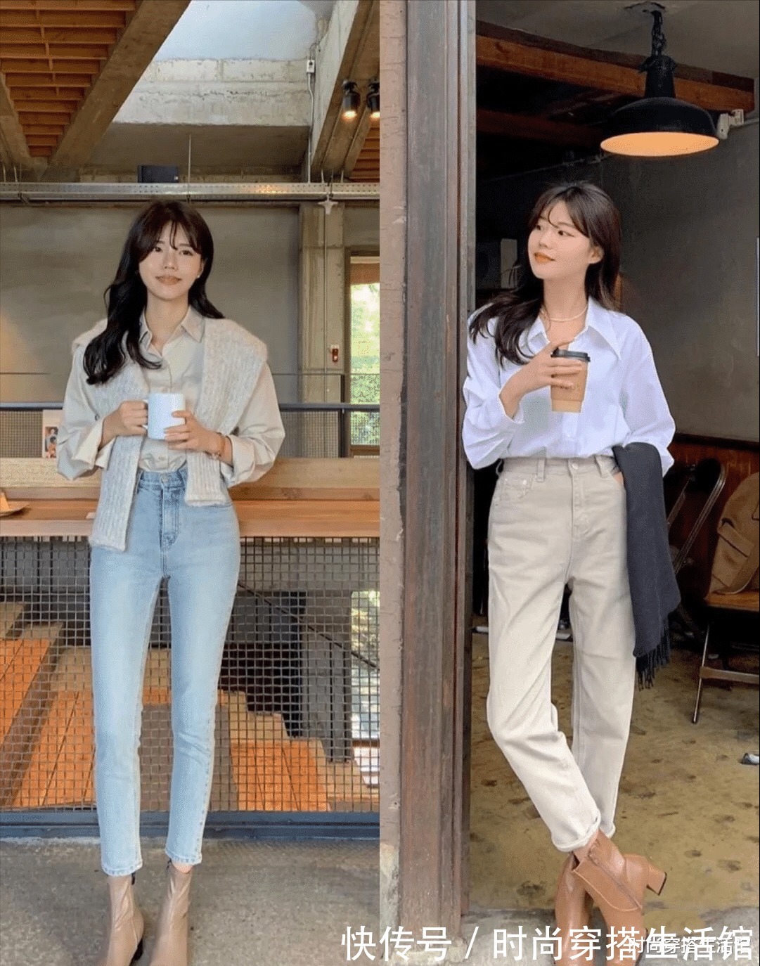 显瘦|?九分裤+短靴才是秋冬的打开方式，时髦显瘦又保暖，这么穿很好看