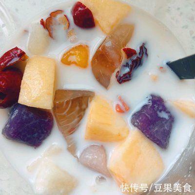 红薯|自己做的好吃美味芋圆水果捞